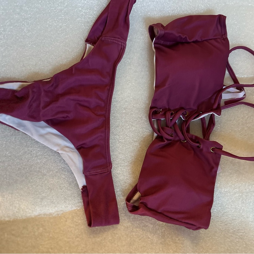 Burgundy Bikini Set